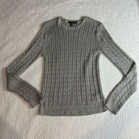 Ralph Lauren Metallic Knit Sweater Silk size Large - Picture 6 of 16
